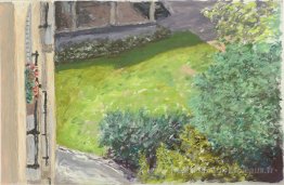 Vue du jardin depuis le balcon de la cuisine (Square de Port-Roy