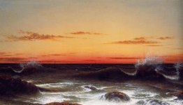 Paysage marin: coucher de soleil