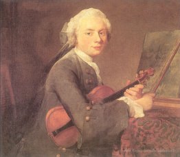 Jeune homme avec un violon (portrait de Charles Theodose Godefro