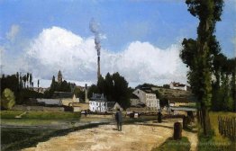 Paysage avec usine