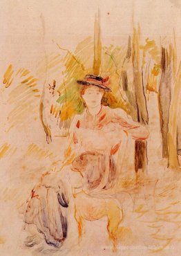 Fille avec lévrie