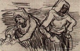 Deux femmes travaillant sur le terrain