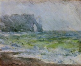 Le manneport, Etreat sous la pluie