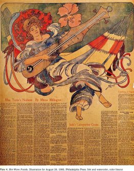 Puzzle d'onde chaude. Illustration pour Philadelphia Press