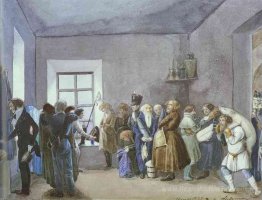 Salle de réception du commissaire de la police la veille des vac