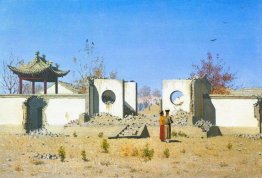 Les ruines du sanctuaire chinois. Ak-kent