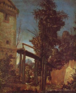 Paysage avec une passerelle