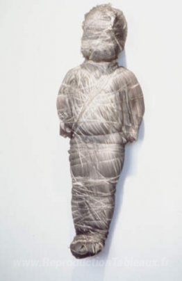 Untitled (poupée enveloppée dans Grey Fabris)