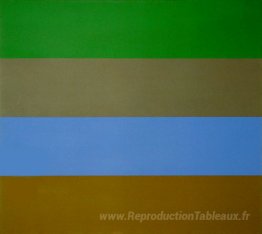 Vert, brun, bleu, et ocre