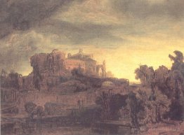 Paysage avec un château