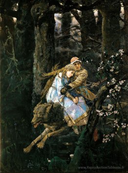 Ivan Tsarevich chevauchant le loup gris