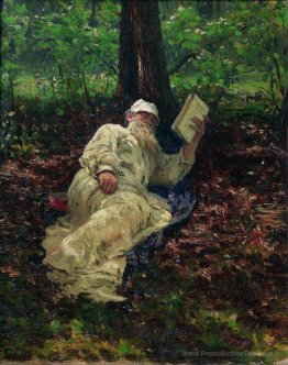 Leo Tolstoy dans la forêt