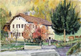 Maison du sou dans le village Glutières; Une maison de taxe dans