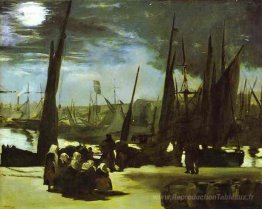 Moonlight sur le port de Boulogne