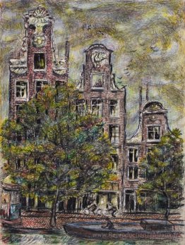 Vue depuis la fenêtre de l'hôtel, Prisenstraat Amsterdam, Hollan