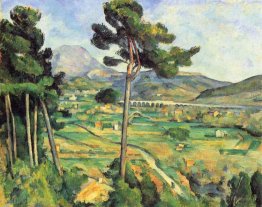 Paysage avec viaduc: Montagne Sainte-Victoire