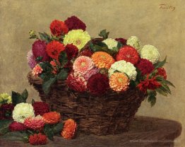 Panier de dahlias