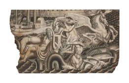 Étude pour le char de la peinture murale de Poséidon
