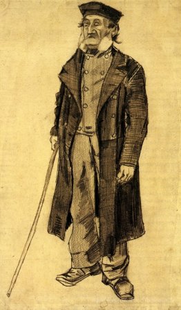 Vieil homme avec un bâton