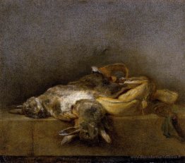 Nature morte avec deux lapins