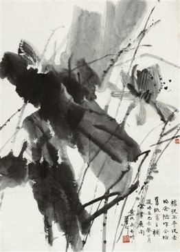 Lotus à l'encre