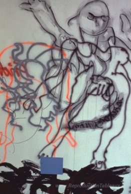Journal Painting # 28 - Clouds et 4 cercles (détail)