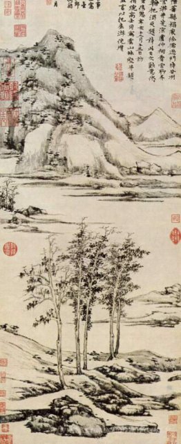 Arbres dans une vallée de la rivière à Yü Shan