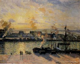 Sunset, le port de Rouen (bateaux à vapeur)