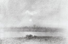 Nuit au clair de lune sur la rivière