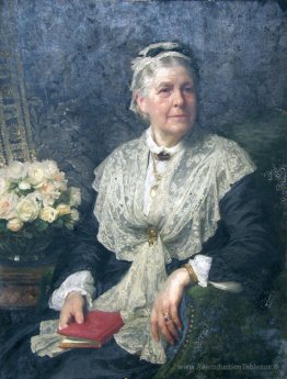 Portrait d'une dame dans une robe à baignage en dentelle