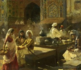 Une cuisine en plein air, Lahore, Inde