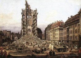 Les ruines de l'ancien Kreuzkirche, Dresde
