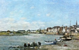 Blanchisseurs sur les rives du port de Trouville