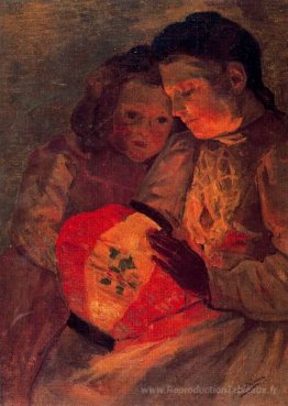 Enfants avec la lampe