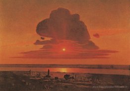 Coucher de soleil rouge