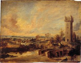 Paysage avec tour