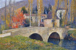 Le pont à Labastide du Vert en automne
