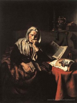 Vieille femme somnolant