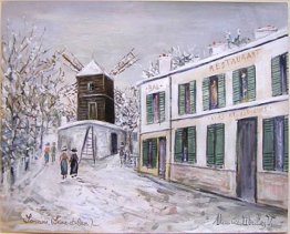 Moulin à Sannois sous la neige
