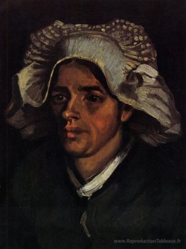 Tête d'une paysanne avec une casquette blanche
