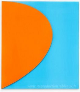 Relief orange avec bleu
