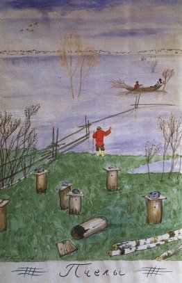 Illustration du poème de Nikolay Nekrasov "abeilles"