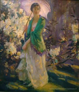 Marie dans le jardin