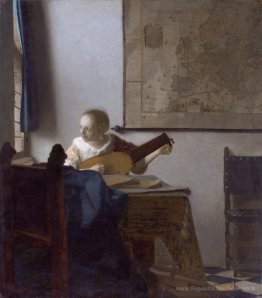 Femme avec un luth