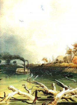 Accrochent sur la rivière Missouri
