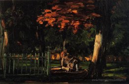 Le lion et le bassin de Jas de Bouffan