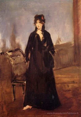 Jeune femme avec une chaussure rose (portrait de Berthe Morisot)