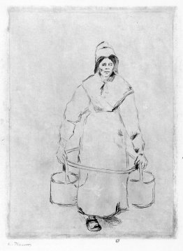 Femme paysanne au puits