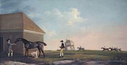 Gimcrack sur Newmarket Heath, avec un entraîneur, un garçon stab