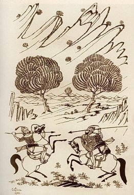 Illustration à un poème de Firdausi 'Shahnameh'